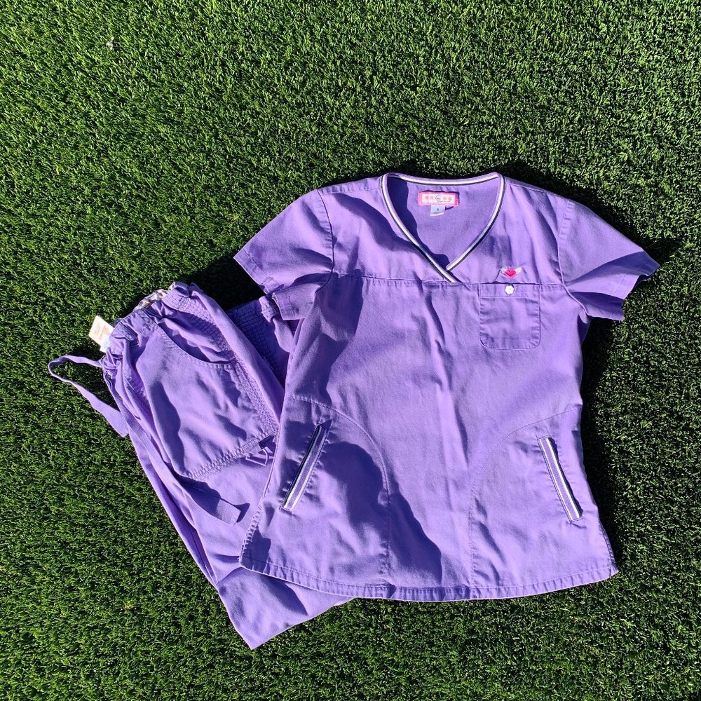 Purple Scrub Set